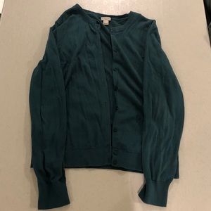 J. CREW Teal Button Cardigan